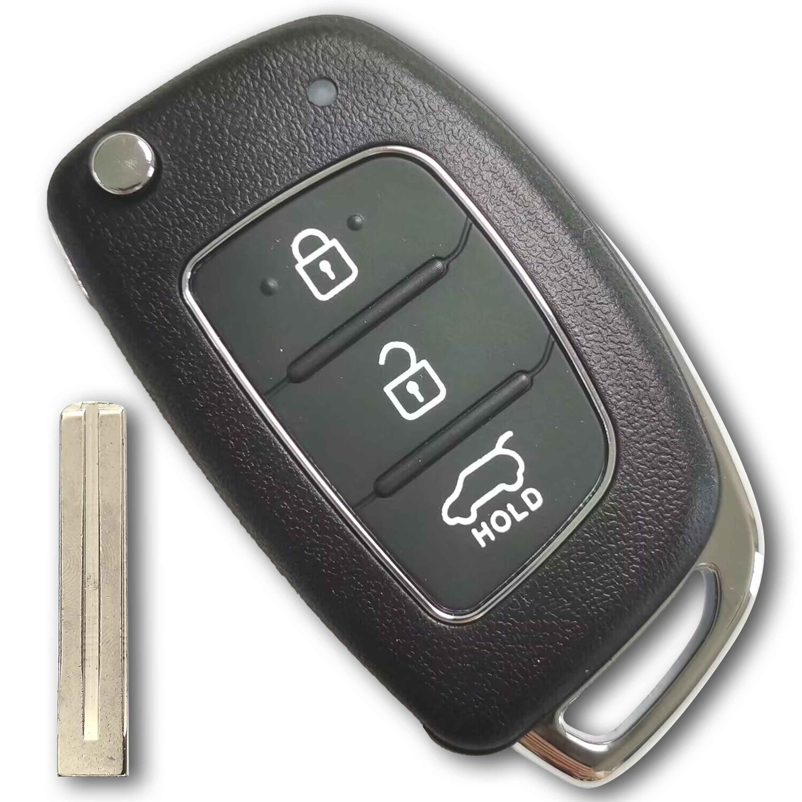 433 MHz 95430-D3100 D3110 Flip Remote Key for 2016 ~ 2020 Hyundai Tucson / 4D 60 Chip