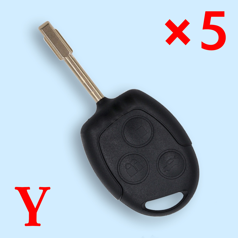 Remote Key Shell 3 Button for Ford FO21- pack of 5 