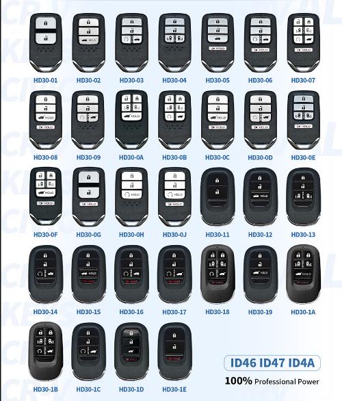 2026 Lonsdor for HONDA HD30 Series Keys CIVIC/ ACCORD/ CR-V/ ODYSSEY/ HR-V.etc ID46 ID47 ID4A 2013-2025 50+ Models
