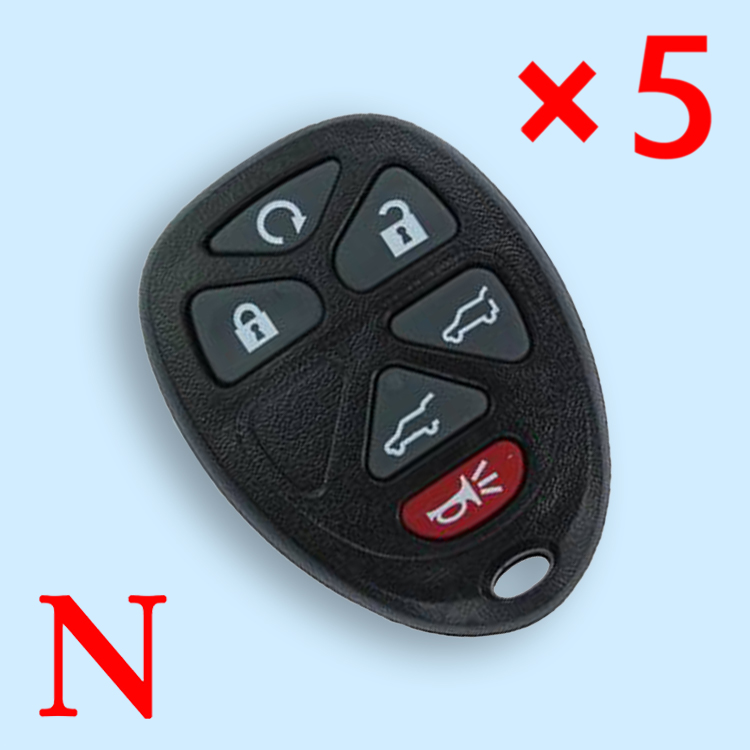 6 Button Remote Shell for GMC (5pcs)