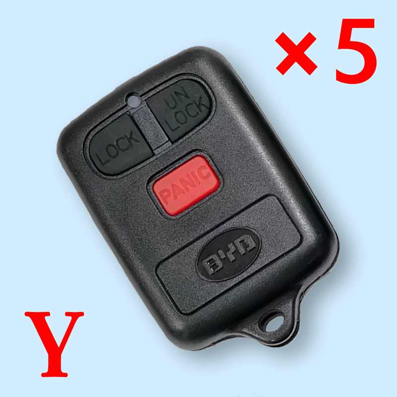 3 Buttons Remote Key Shell for BYD F3 - Pack of 5